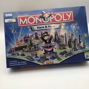 Monopoly Here & Now Edition Board Game‎ 2006 Parker Brothers Ages 8+ New Sealed